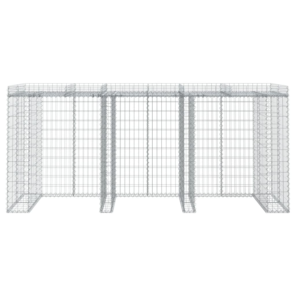Gabionen-Mülltonnenbox 110x91x120 cm Verzinktes Eisen