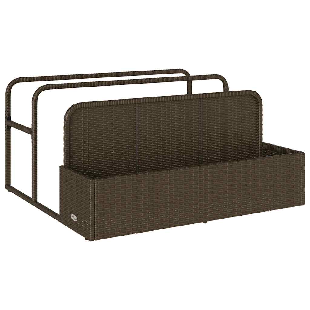Pool Aufbewahrungsbehälter Schwarz 110x100x57 cm Poly Rattan