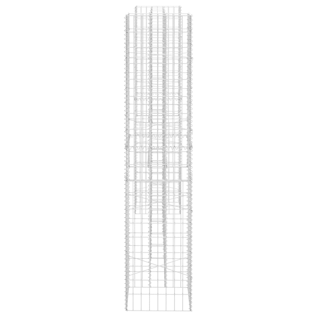 H-förmiger Gabionen-Pflanzkorb Stahldraht 260x40x40 cm