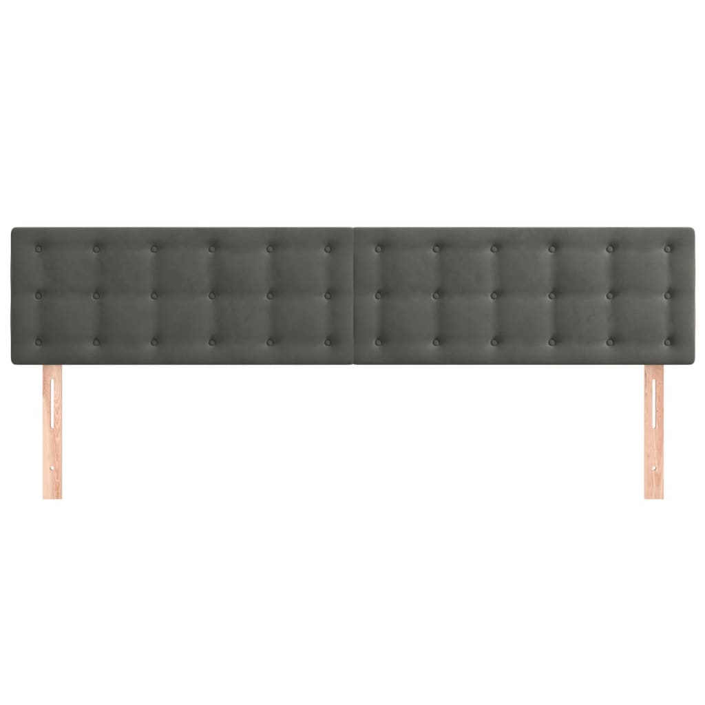 Kopfteil Hellgrau 80x5x118/128 cm Samt