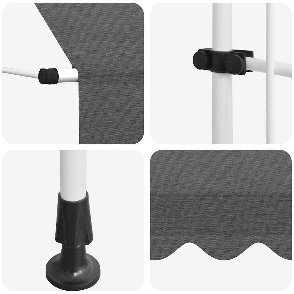 Einziehbare Markise Handbetrieben 150 cm Anthrazit