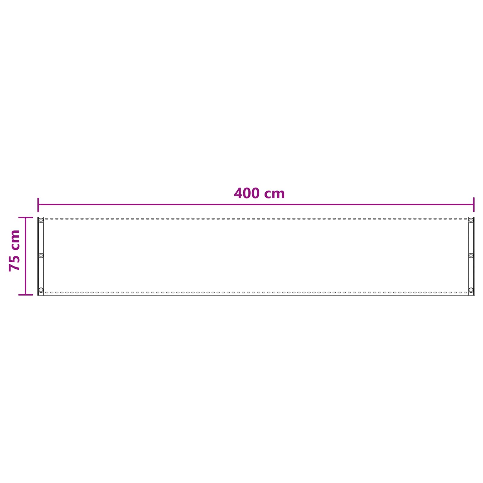 Balkon-Sichtschutz Anthrazit 75x300 cm HDPE