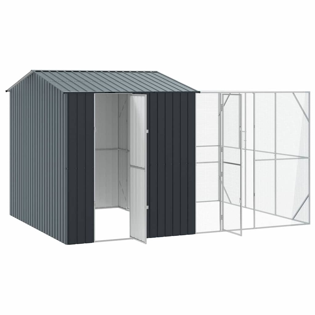Vogelkäfig Anthrazit 416,5 x 103 x 142 cm Verzinkter Stahl