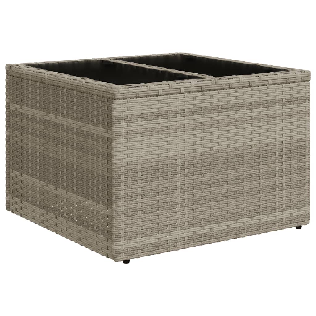 10-tlg. Garten-Sofagarnitur mit Kissen Schwarz Poly Rattan