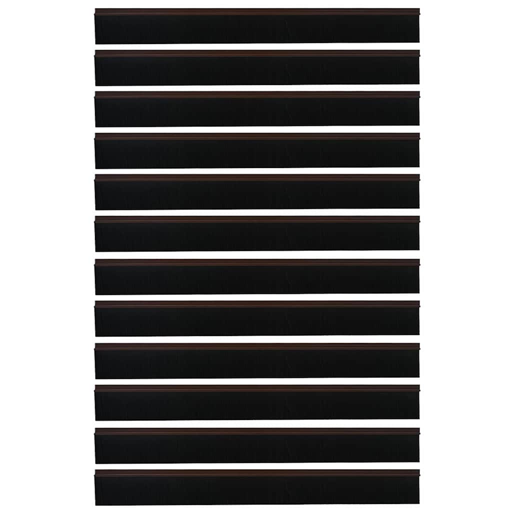 Selbstklebende Türbürstendichtungen 2 pcs Braun 100 cm