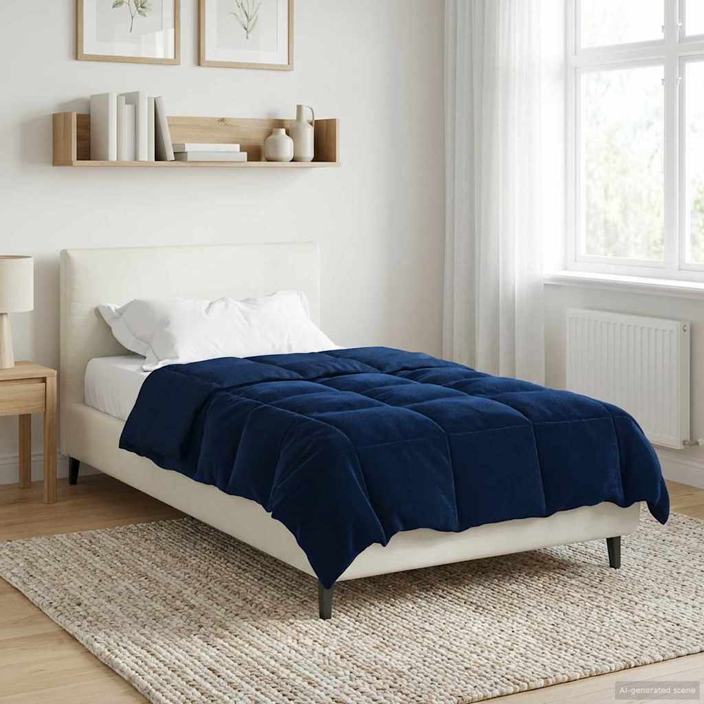 Winterbettdecke Gepolstert Anthrazit 240 x 260 cm Mikrofaser
