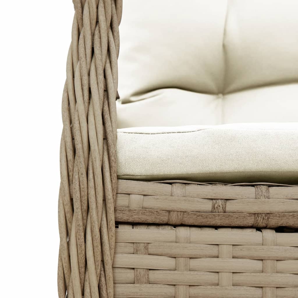 Gartensessel 2 Stk. Verstellbar Schwarz Poly Rattan