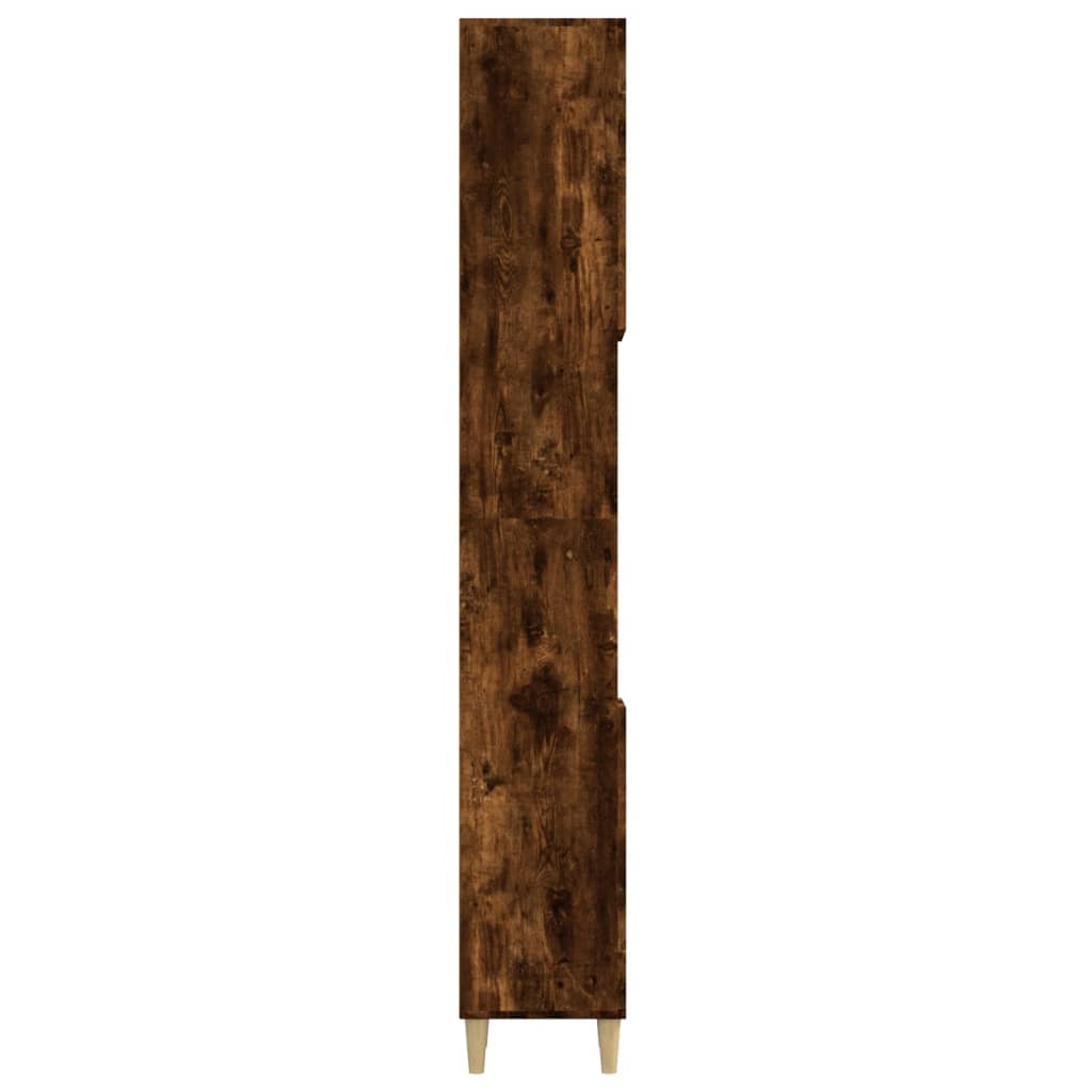 Badschrank Weiß 30x30x190 cm Holzwerkstoff