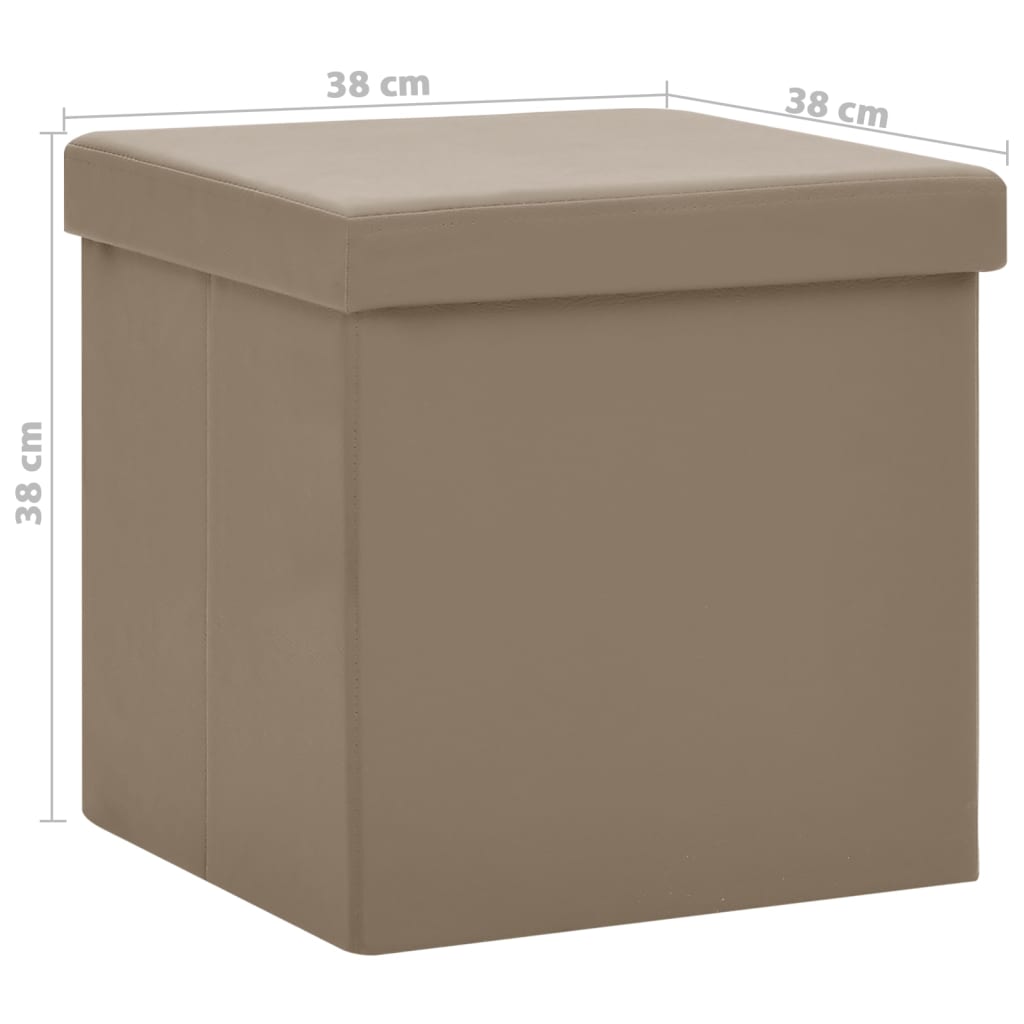 Hocker mit Stauraum Braun PVC