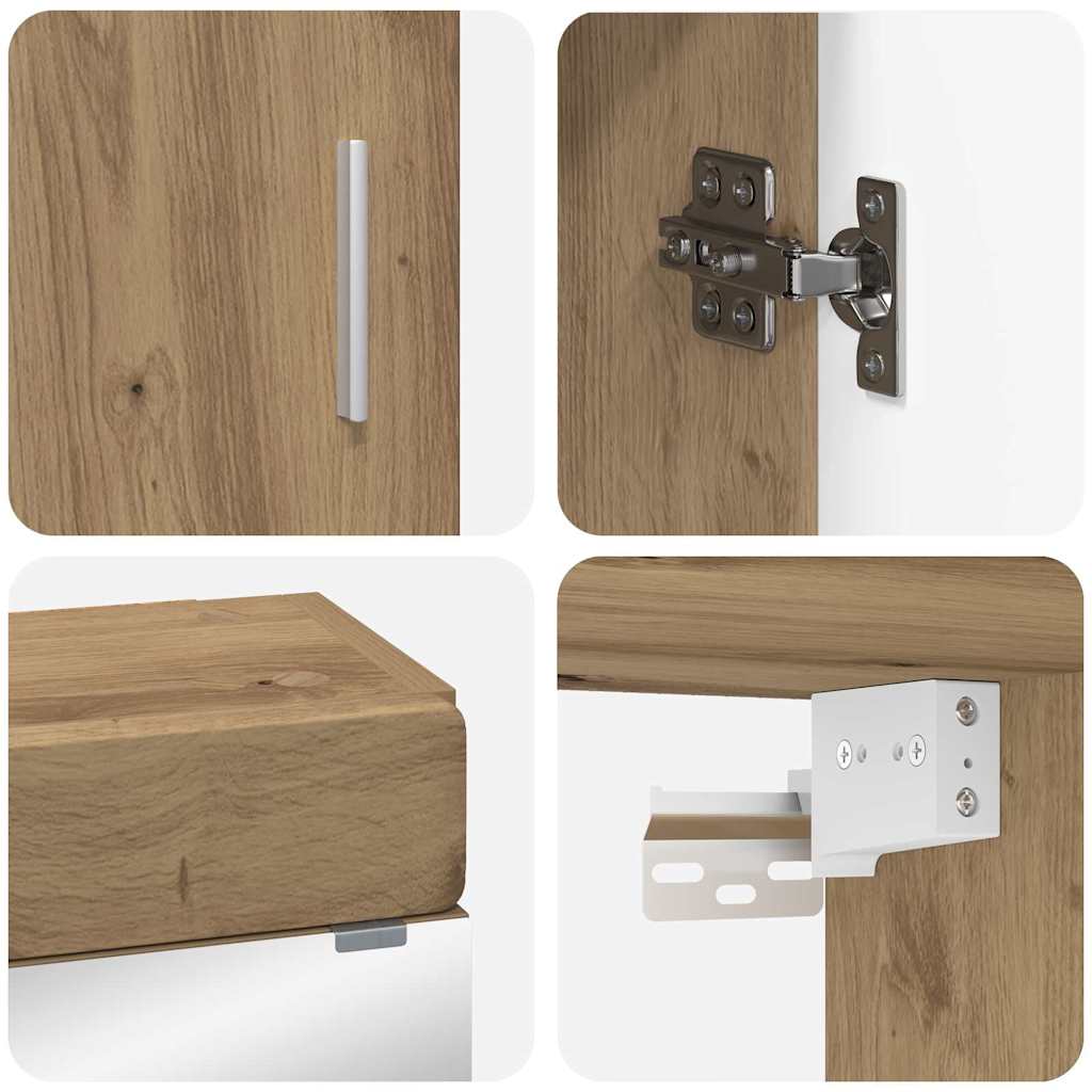 Badezimmermöbel-Set TULUM 2 pcs Weiß 60 x 34 x 63 cm