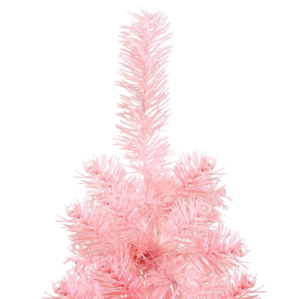 Künstlicher Halb-Weihnachtsbaum mit Ständer Schlank Weiß 180 cm