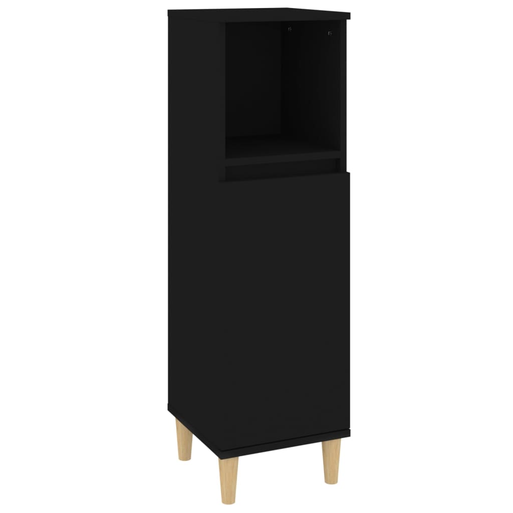 Badschrank Weiß 30x30x100 cm Holzwerkstoff