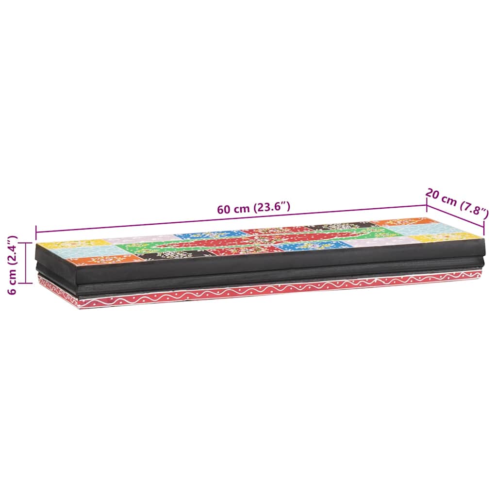 Wandregale Mehrfarbig 40 x 20 x 6 cm Massivholz Mango