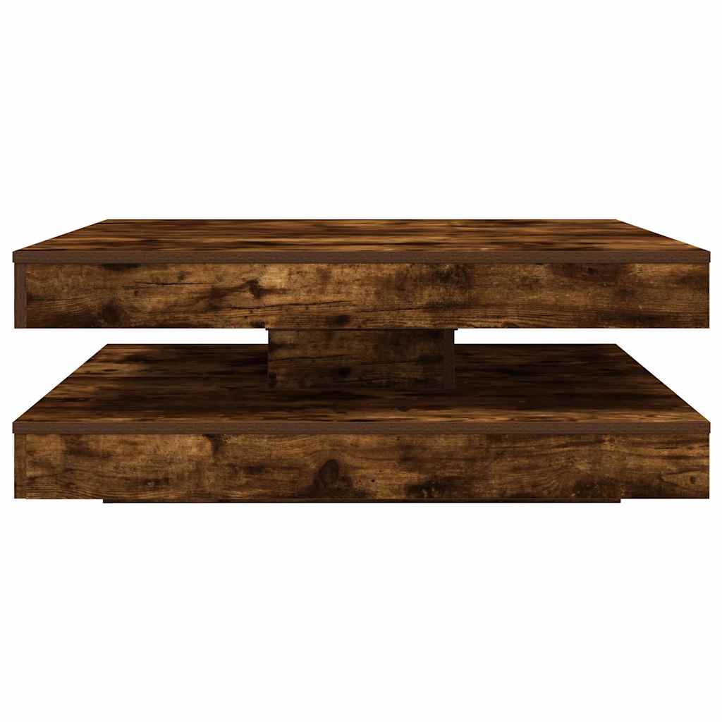 Couchtisch 360-Grad Drehbar Weiß 90x90x34,5 cm