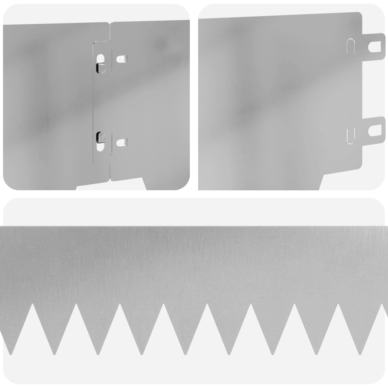 Raseneinfassung 10 pcs Länge Höhe 103 x 15 cm Stahl Schwarz