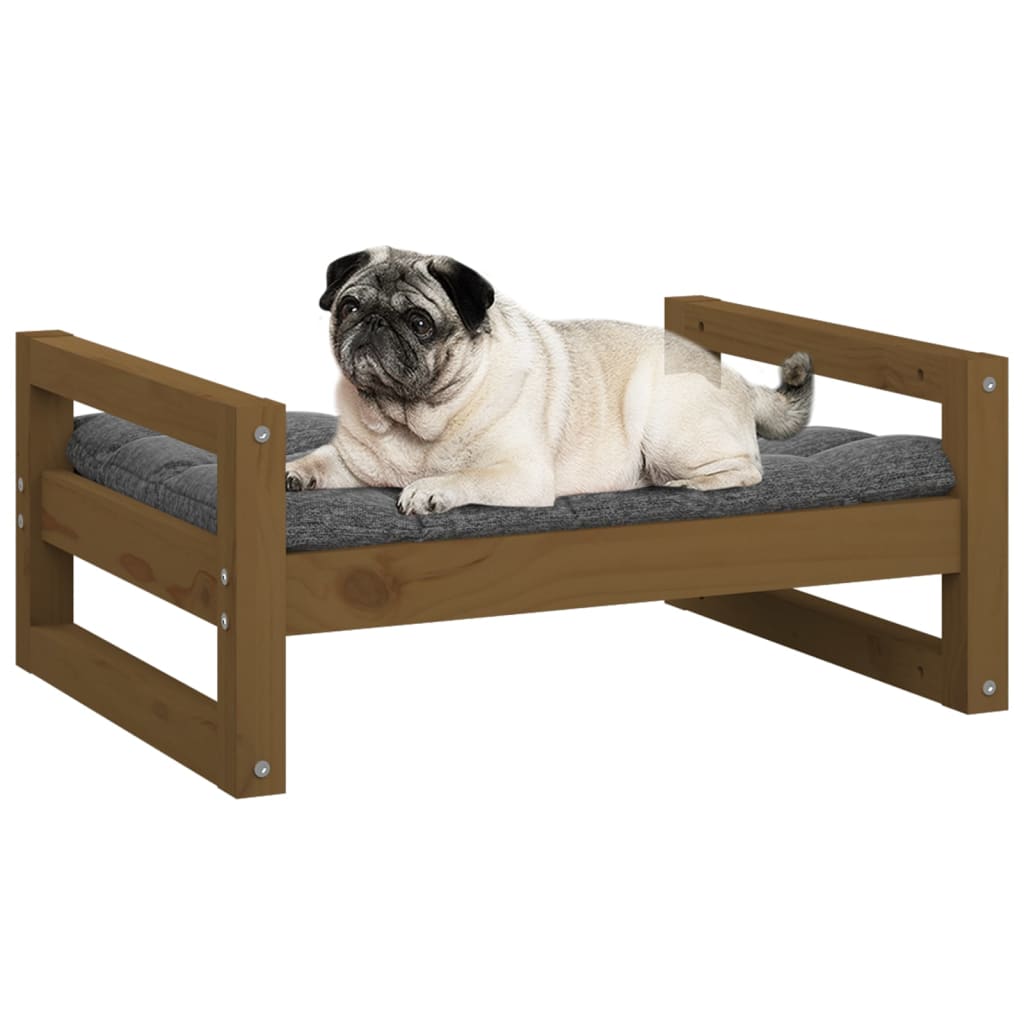 Hundebett 55,5x45,5x28 cm Massivholz Kiefer