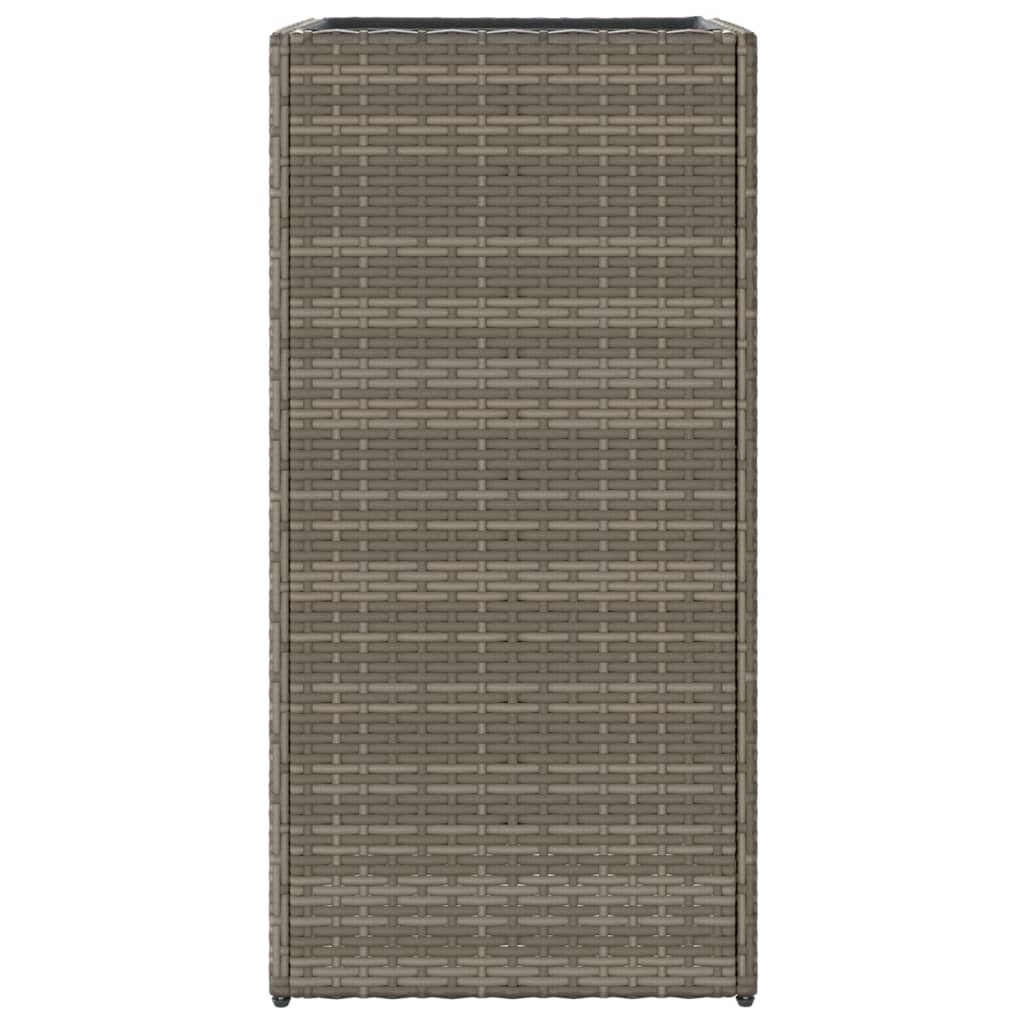 Pflanzkübel 2 Stk. Schwarz 40x40x80 cm Poly Rattan