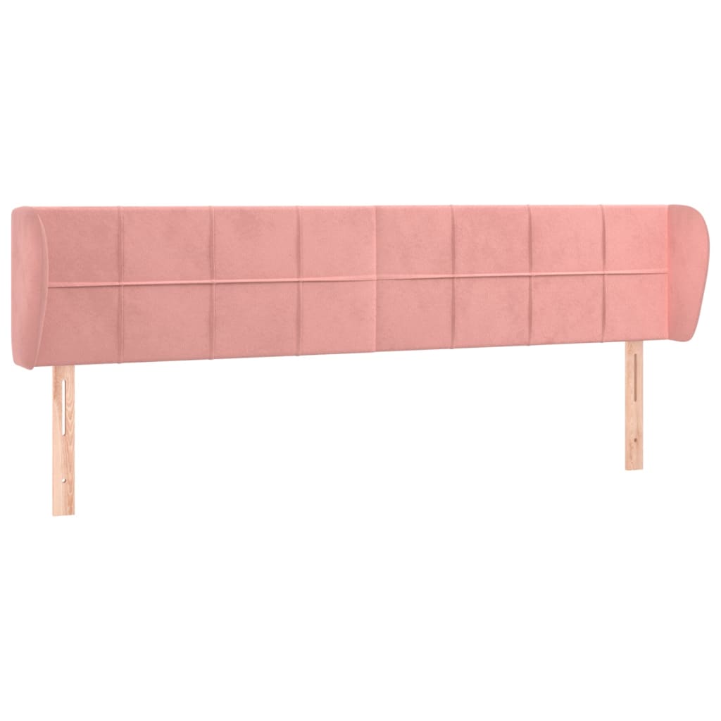 Kopfteil mit Ohren Dunkelblau 93x23x78/88 cm Samt