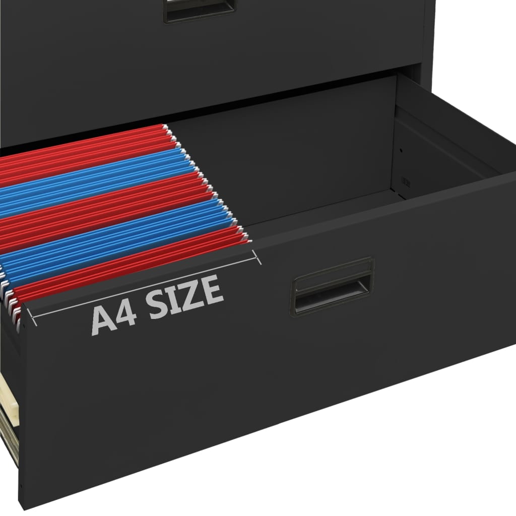 Aktenschrank Weiß 90x46x72,5 cm Stahl