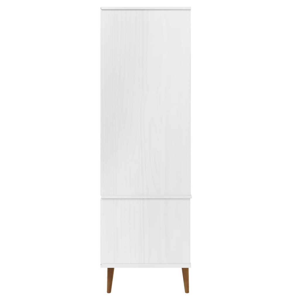 Kleiderschrank MOLDE Braun 90x55x175 cm Massivholz Kiefer