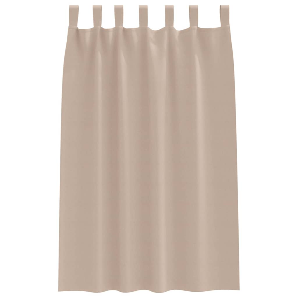 Verdunkelungs-Vorhänge mit Ringen 2 pcs Beige 140 x 140 cm