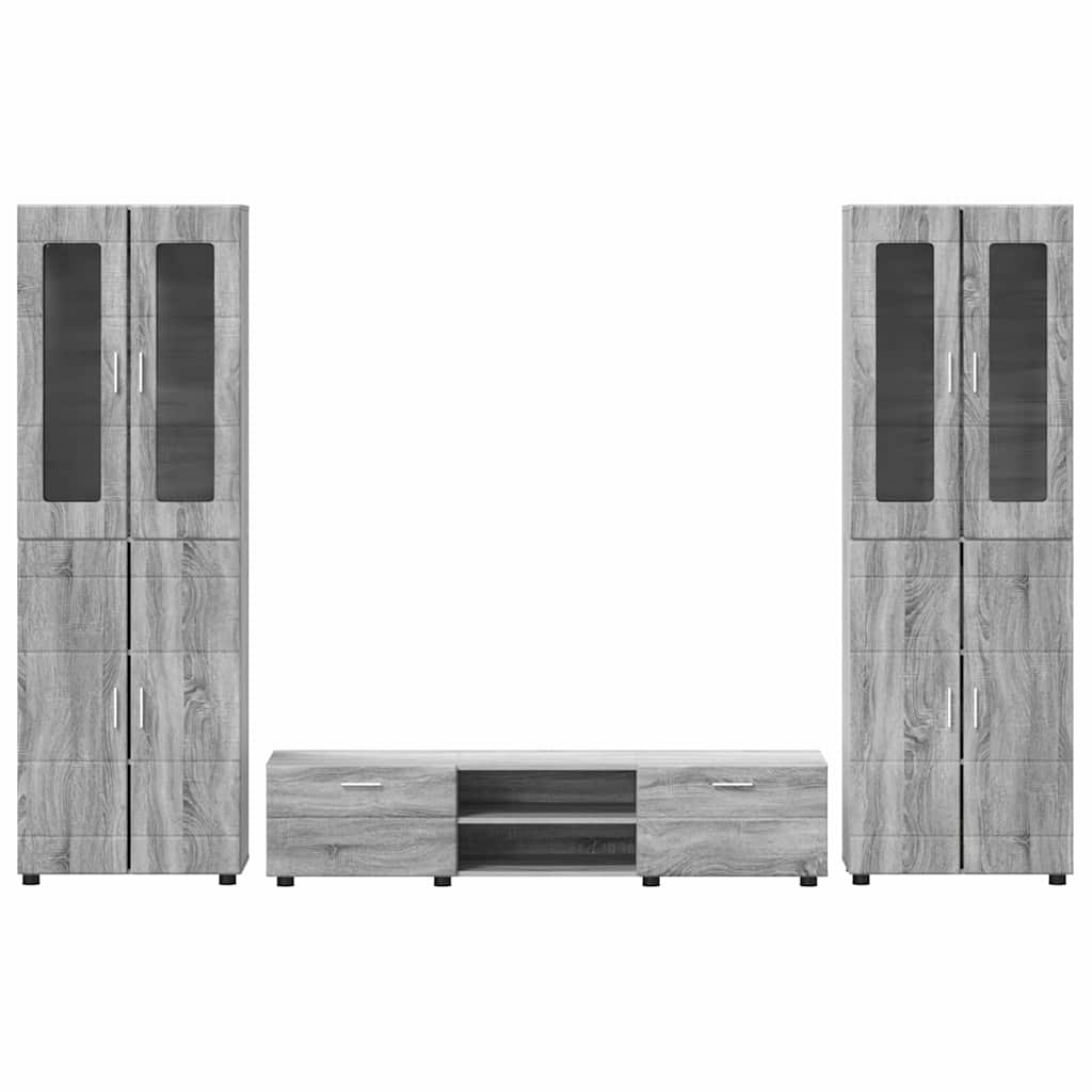 Highboard mit Regal FLORIN Weiß 60 x 35 x 182 cm Holzwerkstoff