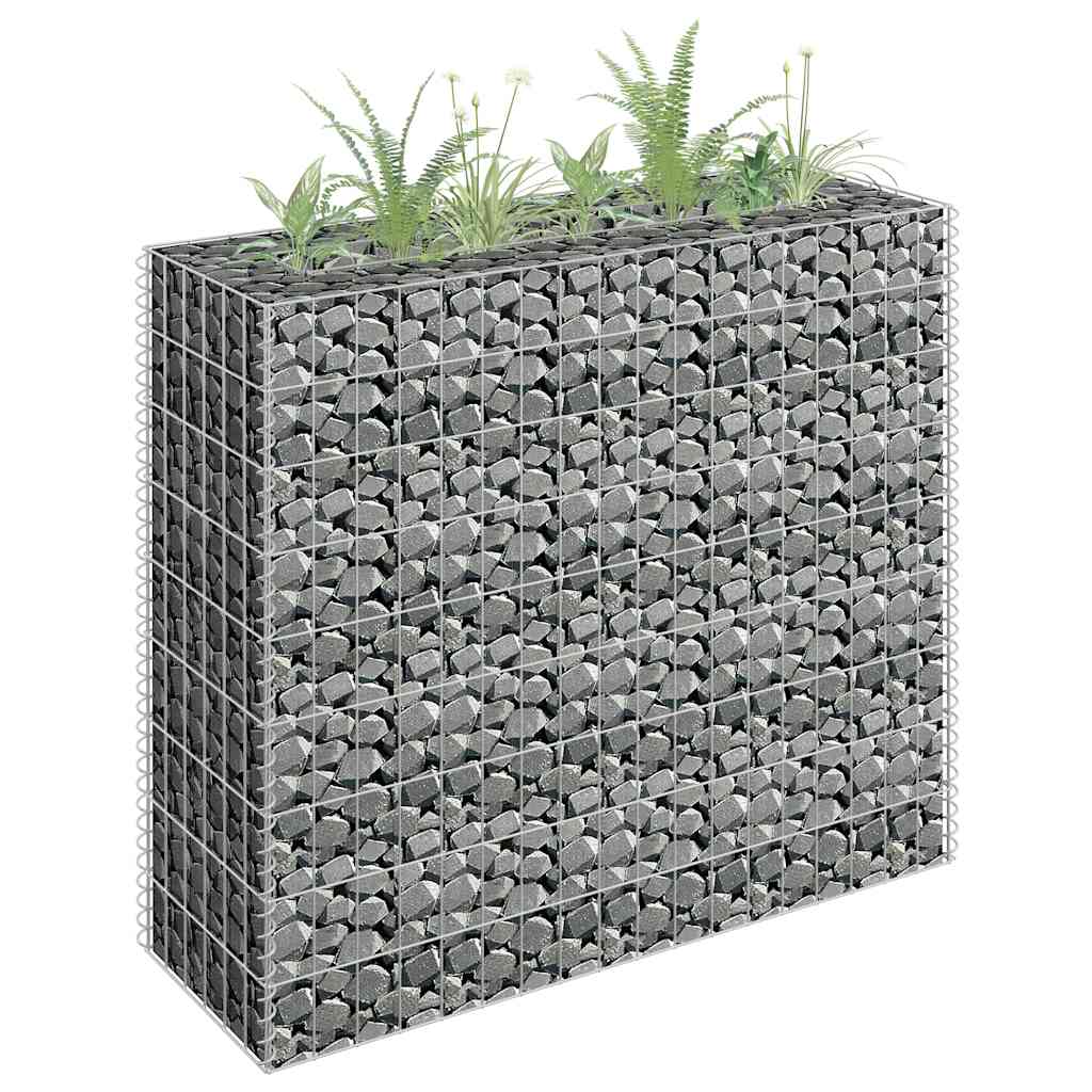 Gabionen-Hochbeet Verzinkter Stahl 90x30x10 cm