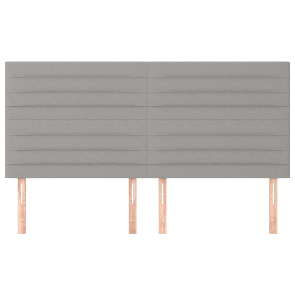 Kopfteil Hellgrau 80x5x118/128 cm Stoff