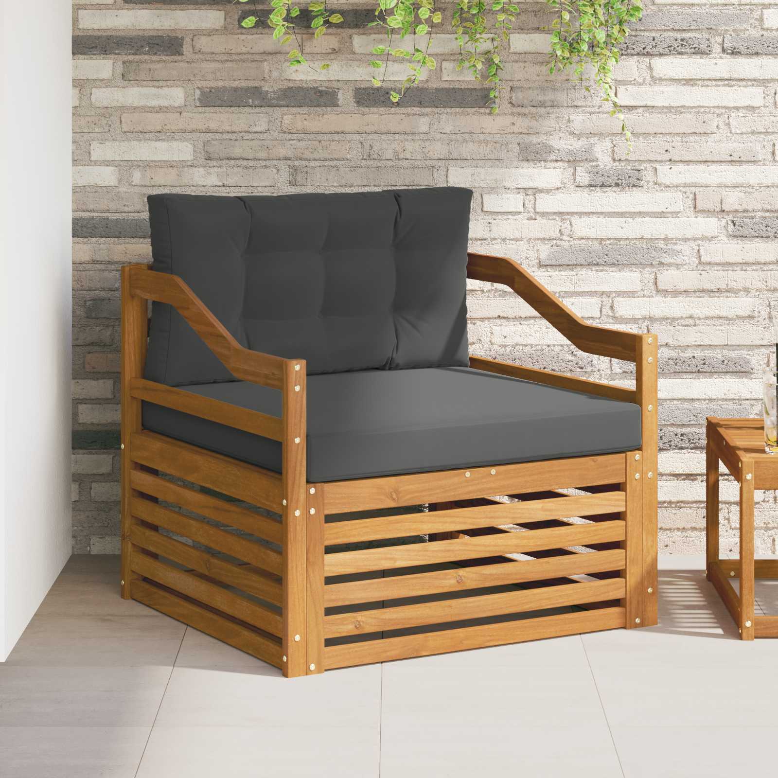 2 Stück Outdoor-Sofa Natur