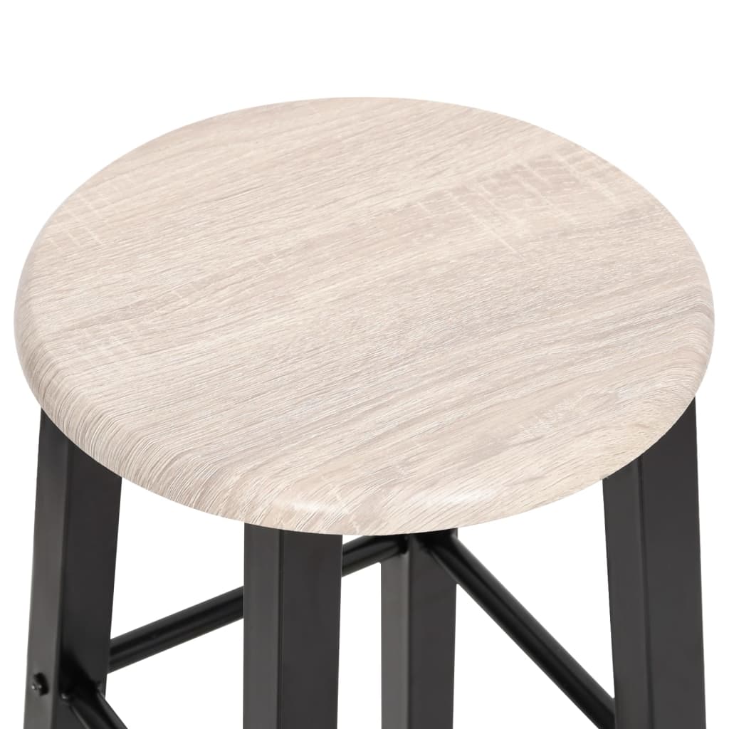 Barhocker 2 Stk. Anthrazit MDF