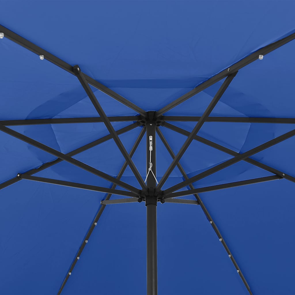 Sonnenschirm mit LED-Beleuchtung 400 cm Sandweiß
