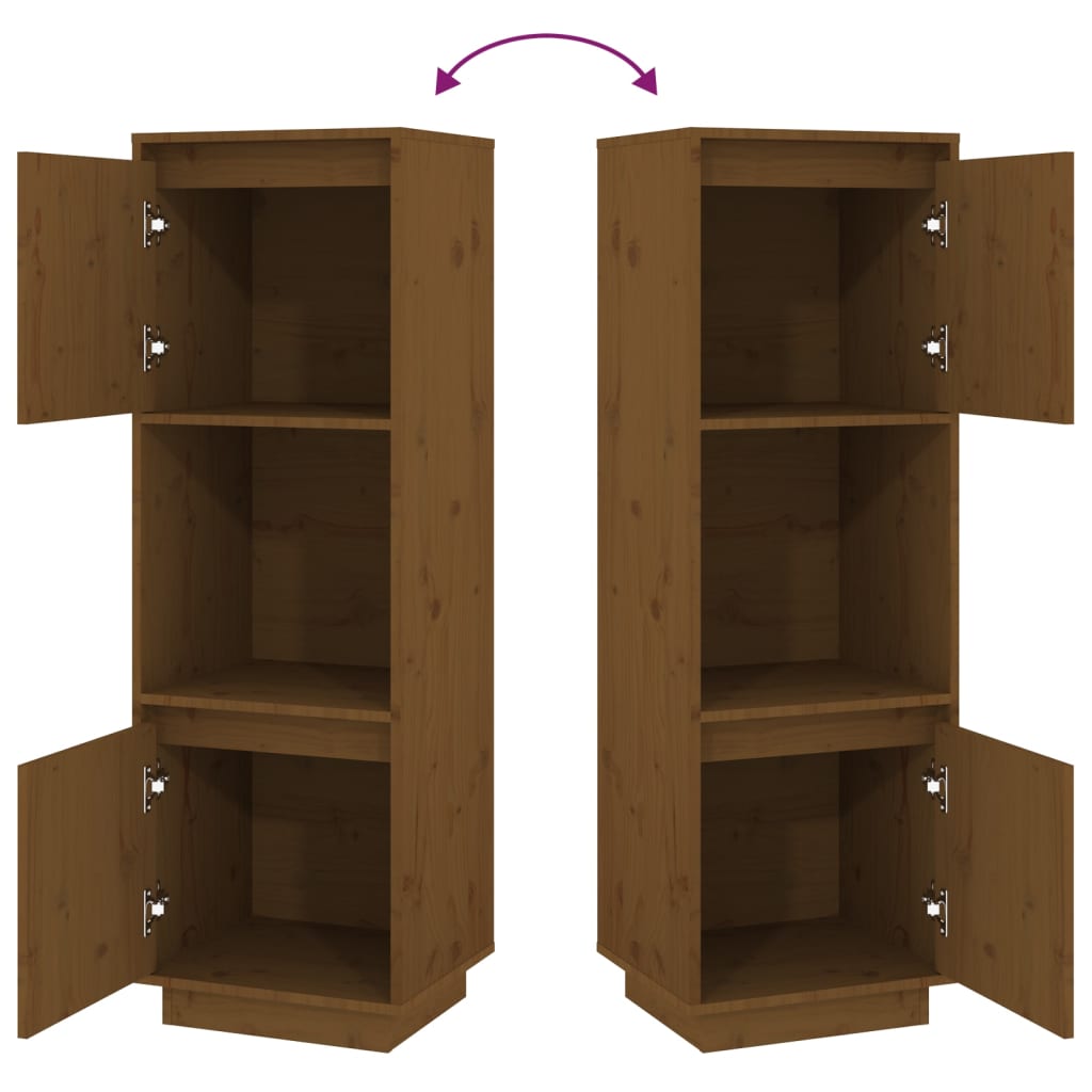 Highboard 38x35x117 cm Massivholz Kiefer