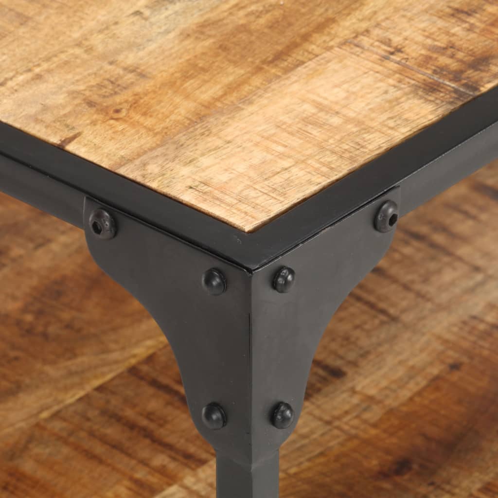 Couchtisch 40x40x36 cm Raues Mango-Massivholz