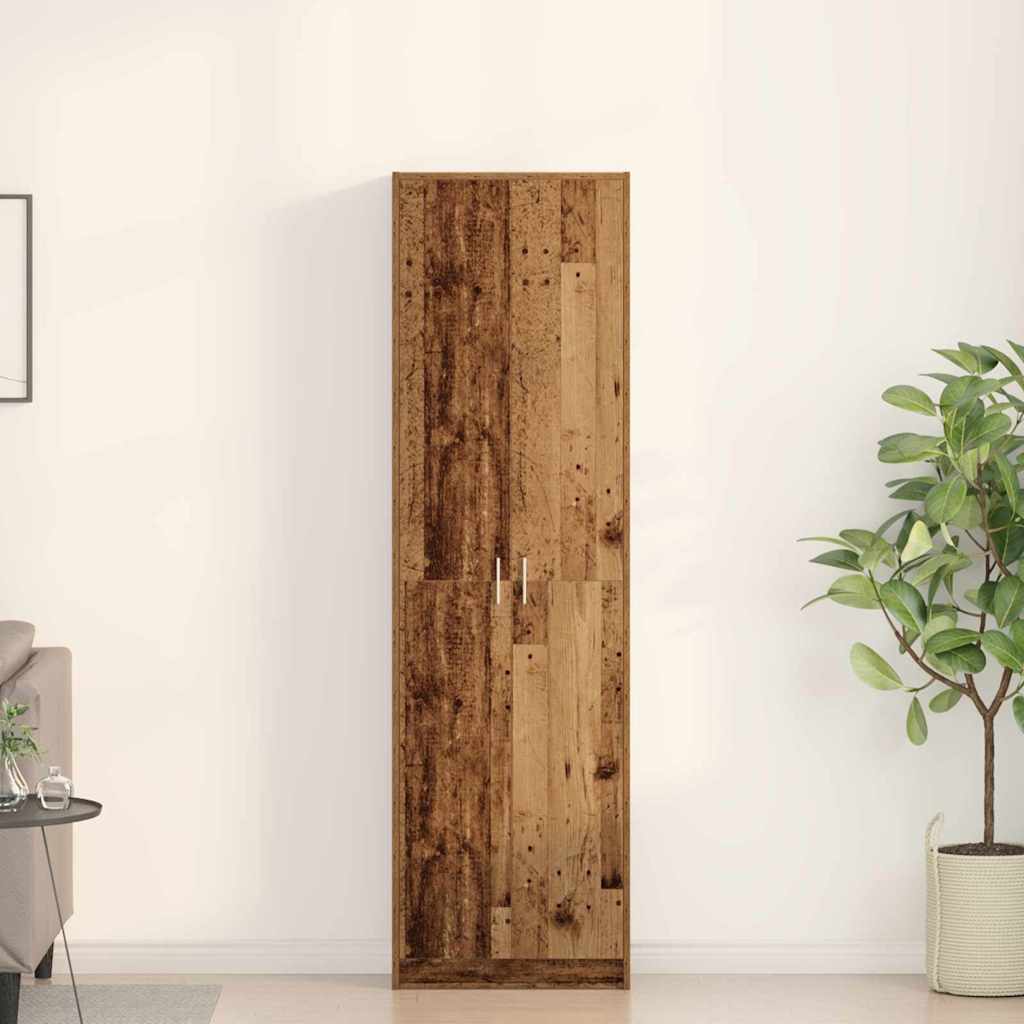 Kleiderschrank mit Regal Schwarz Eichen-Optik 55 x 25 x 189 cm