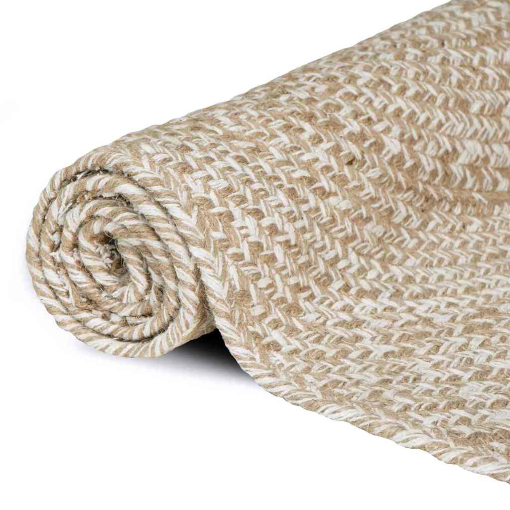 Bereichsteppiche Natürlich und Weiß 60 x 250 cm Jute