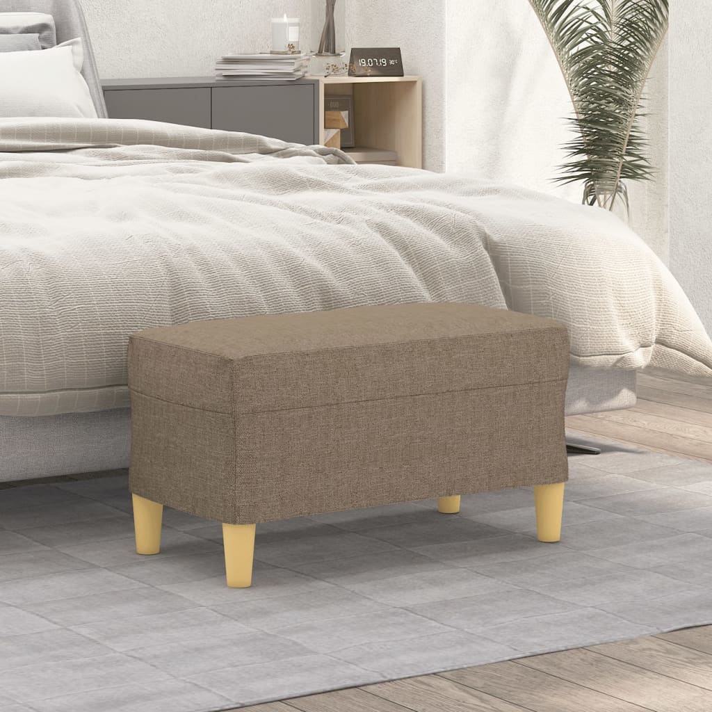 Sitzbank Hellgrau 70x35x41 cm Stoff