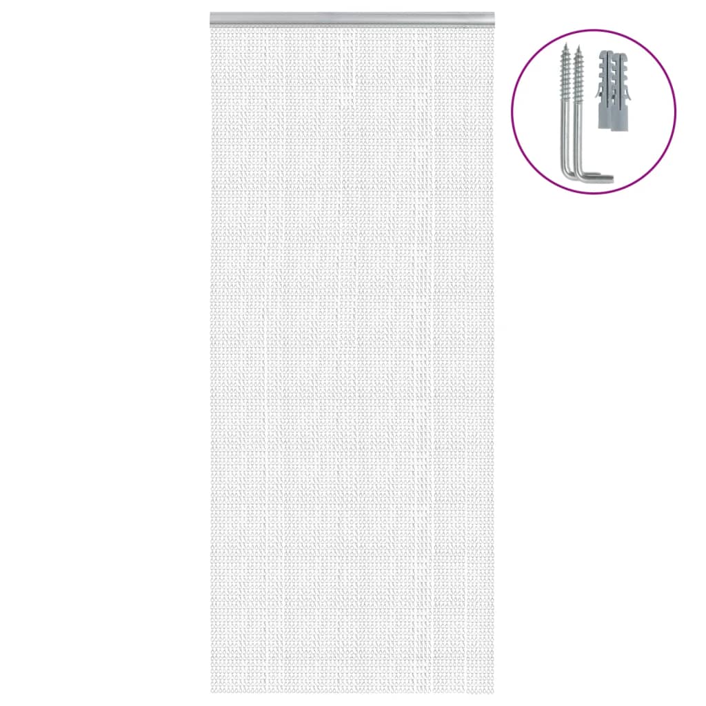 Türvorhang aus Ketten 56x186 cm Aluminium