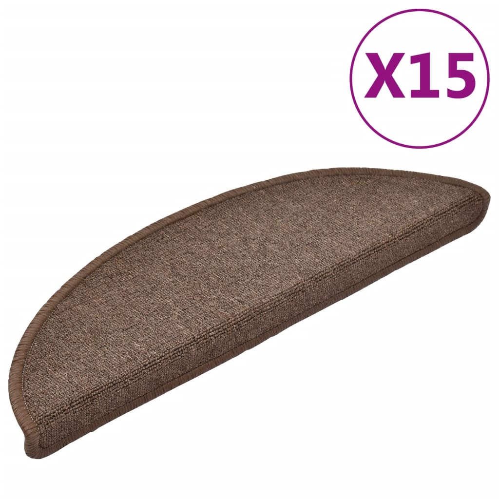 Stufenmatten 15 Stk. 56x17x3 cm Anthrazit Halbrund