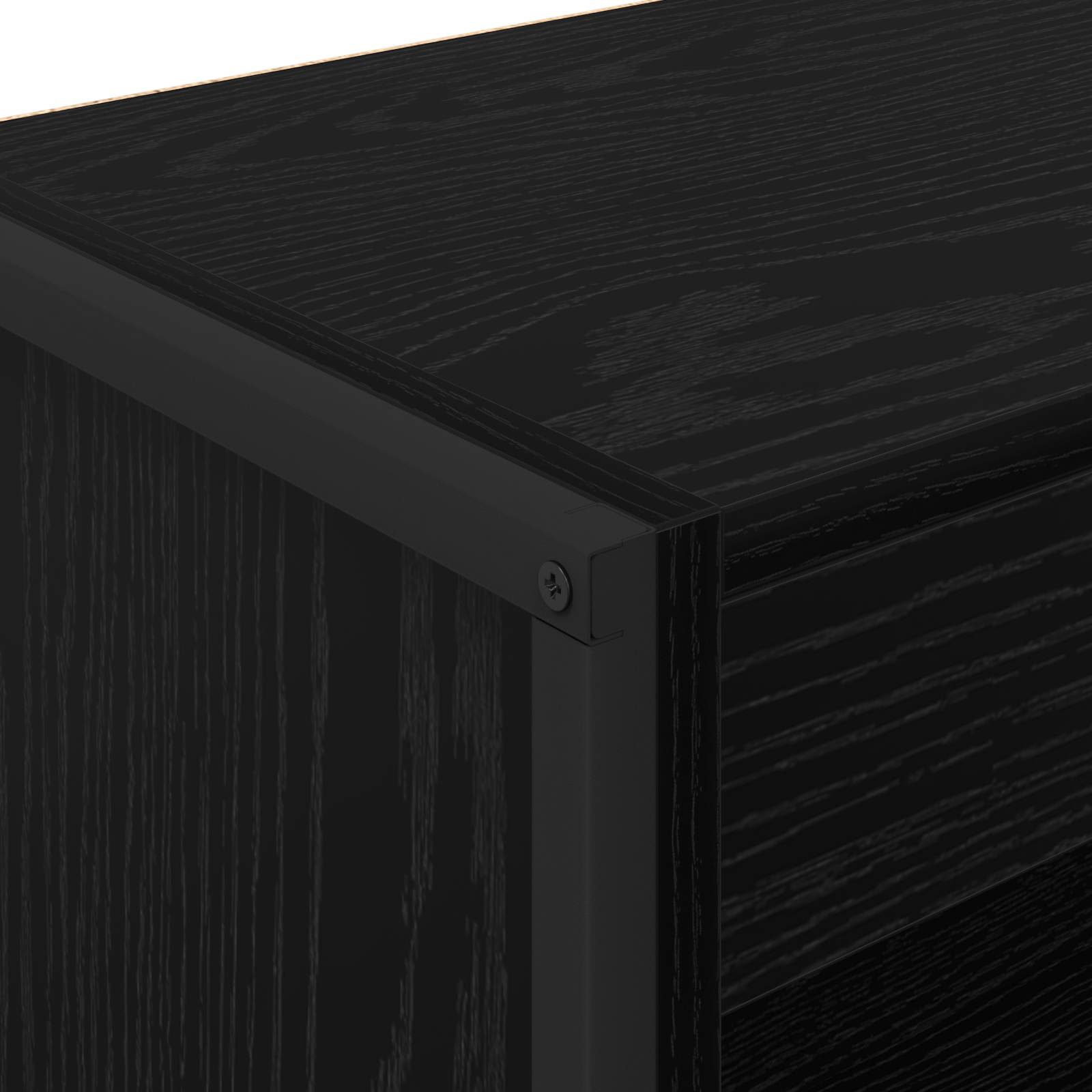 Bücherregal 2 pcs Schwarz Eichen-Optik 60 x 30 x 189,5 cm