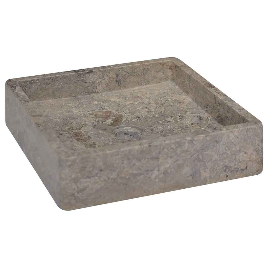 Waschbecken Creme 40x40x10 cm Marmor