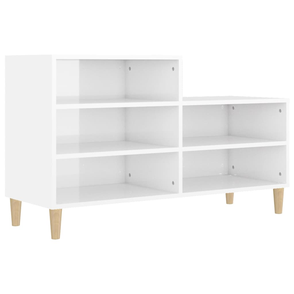 Schuhregal Weiß 102x36x60 cm Holzwerkstoff