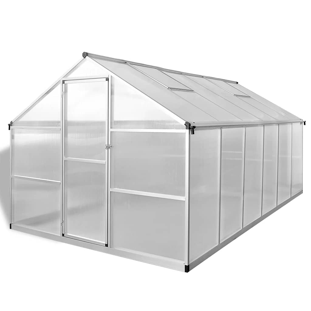 Gewächshaus mit Fundament Verstärkt Aluminium 7,55 m²