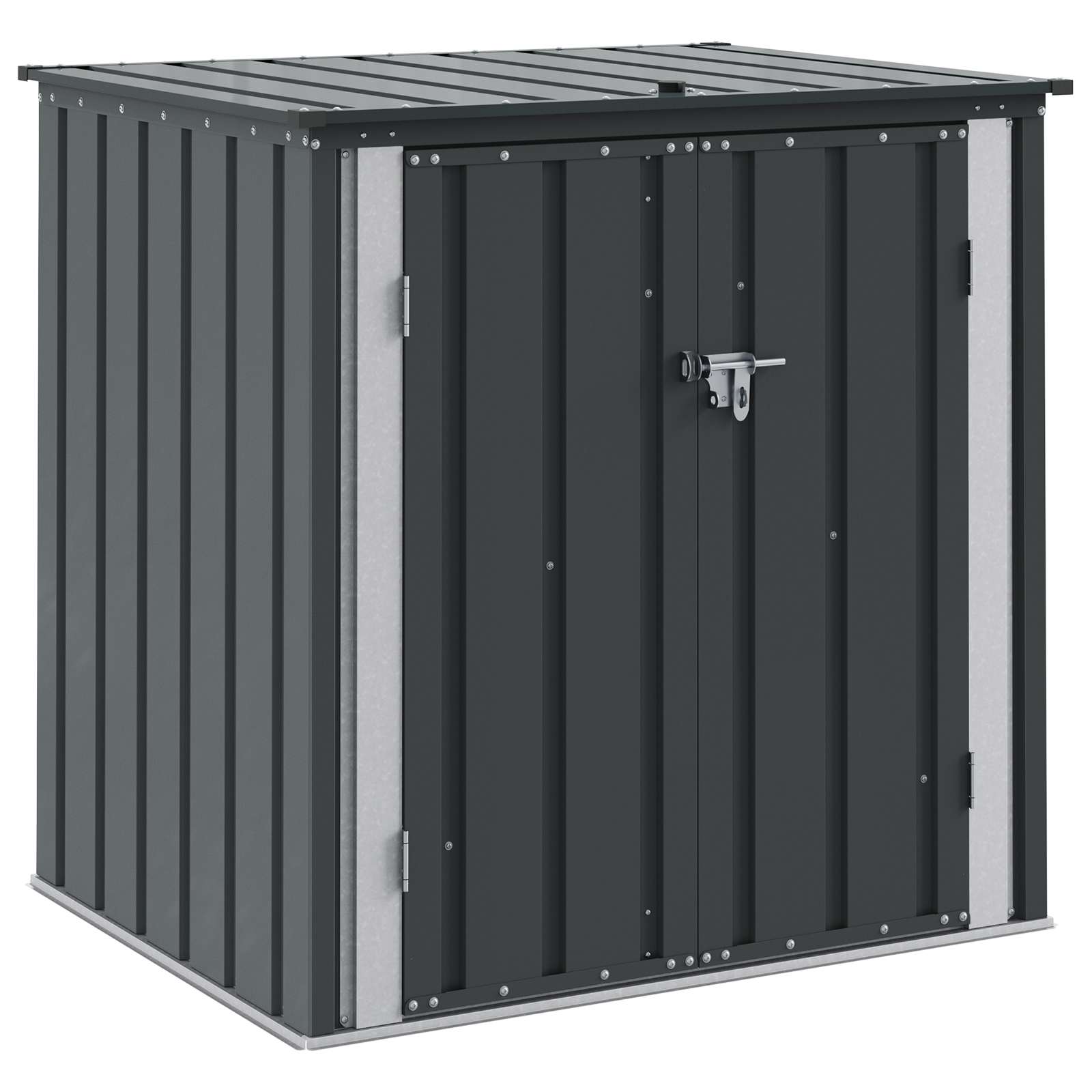 Gartenlagerbox Schwarz 101,5 x 57 x 100,5 cm Stahl