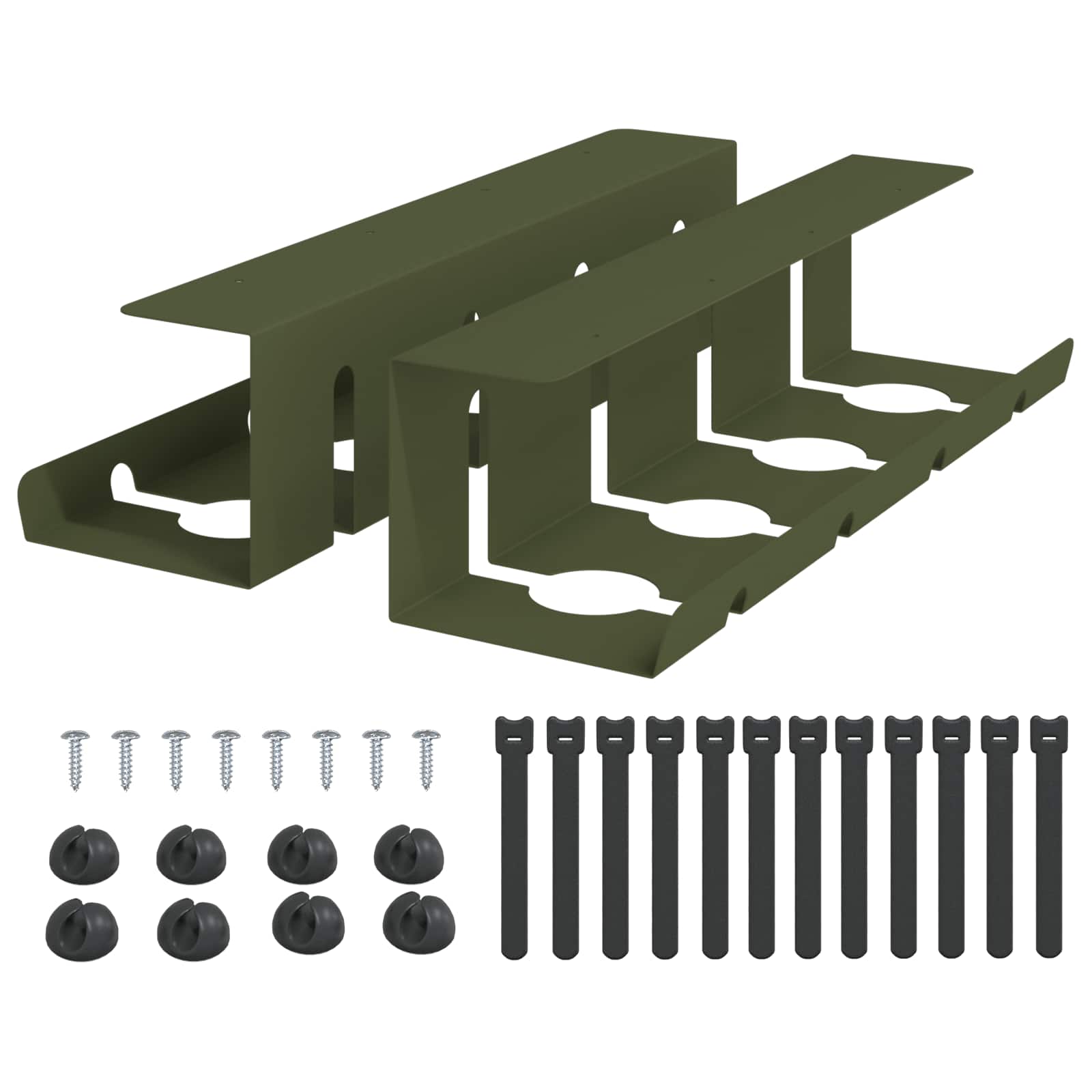 Unter dem Schreibtisch Kabelmanagement Tray 2 Stk. Anthrazit