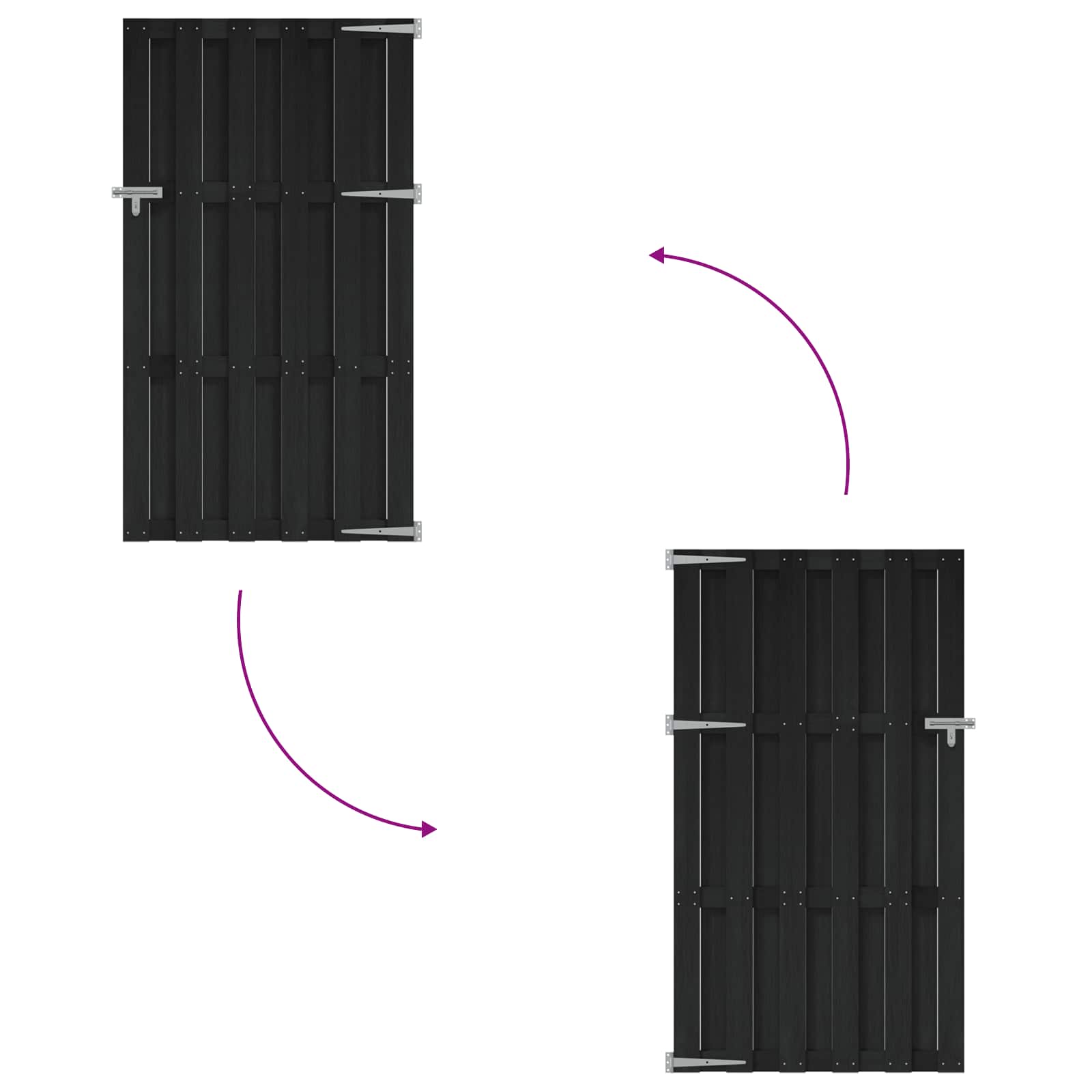 Gartentor WPC 100x112 cm Grau