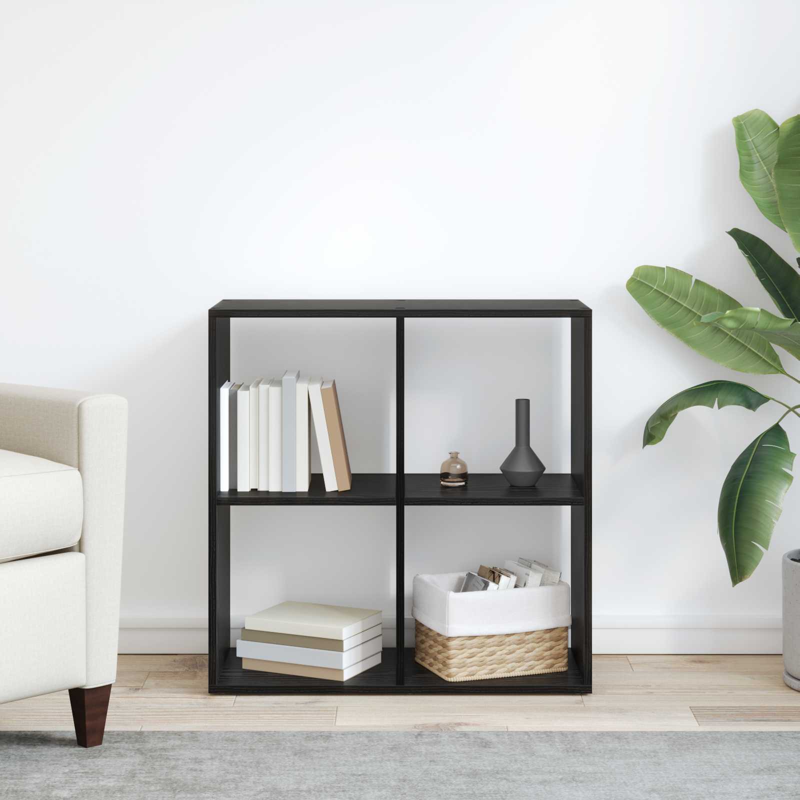 Bücherregal Weiß 137,5x29x137,5 cm Holzwerkstoff