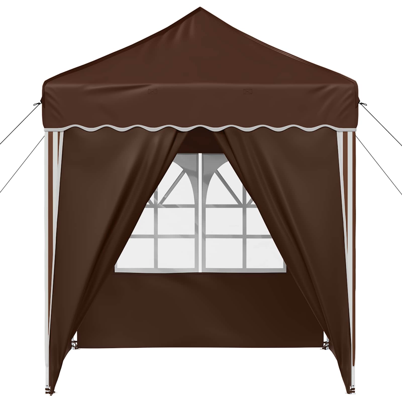 Pop-up Partyzelt 195 x 195 x 245 cm Creme Oxford-Stoff