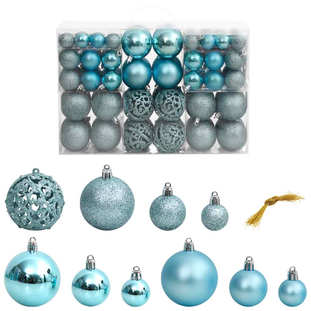 100-tlg. Weihnachtskugel-Set Weiß