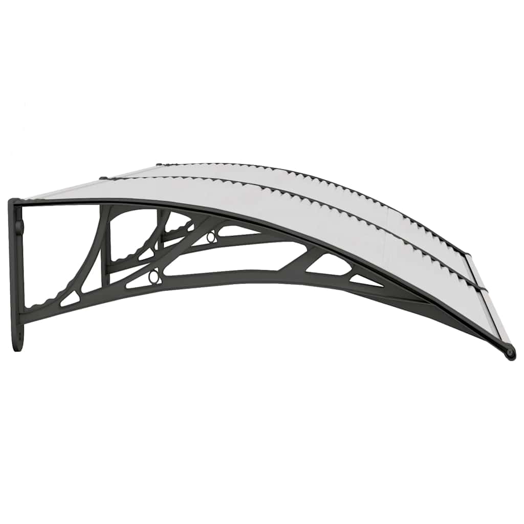 Türvordach Schwarz und Transparent 120x75 cm PC