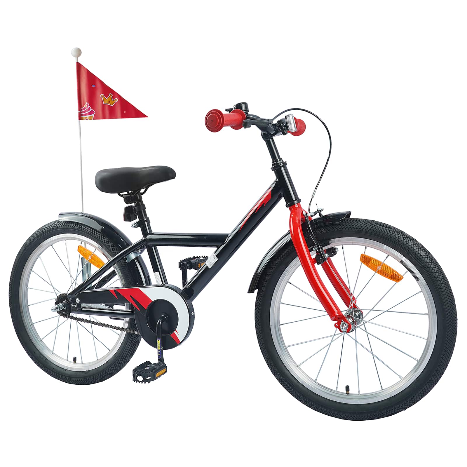 Kinderfahrrad 12 Zoll für 2-4 Jahre alt Schwarz